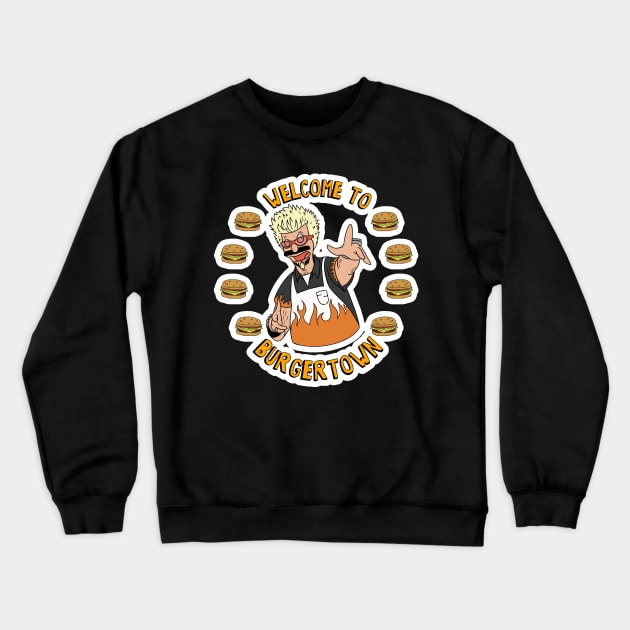 Bob Fieri Burgertow Crewneck Sweatshirt by andrewlopez0